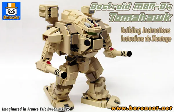 MBR-04 Tomahawk Mech Battloid Destroid Lego moc instructions